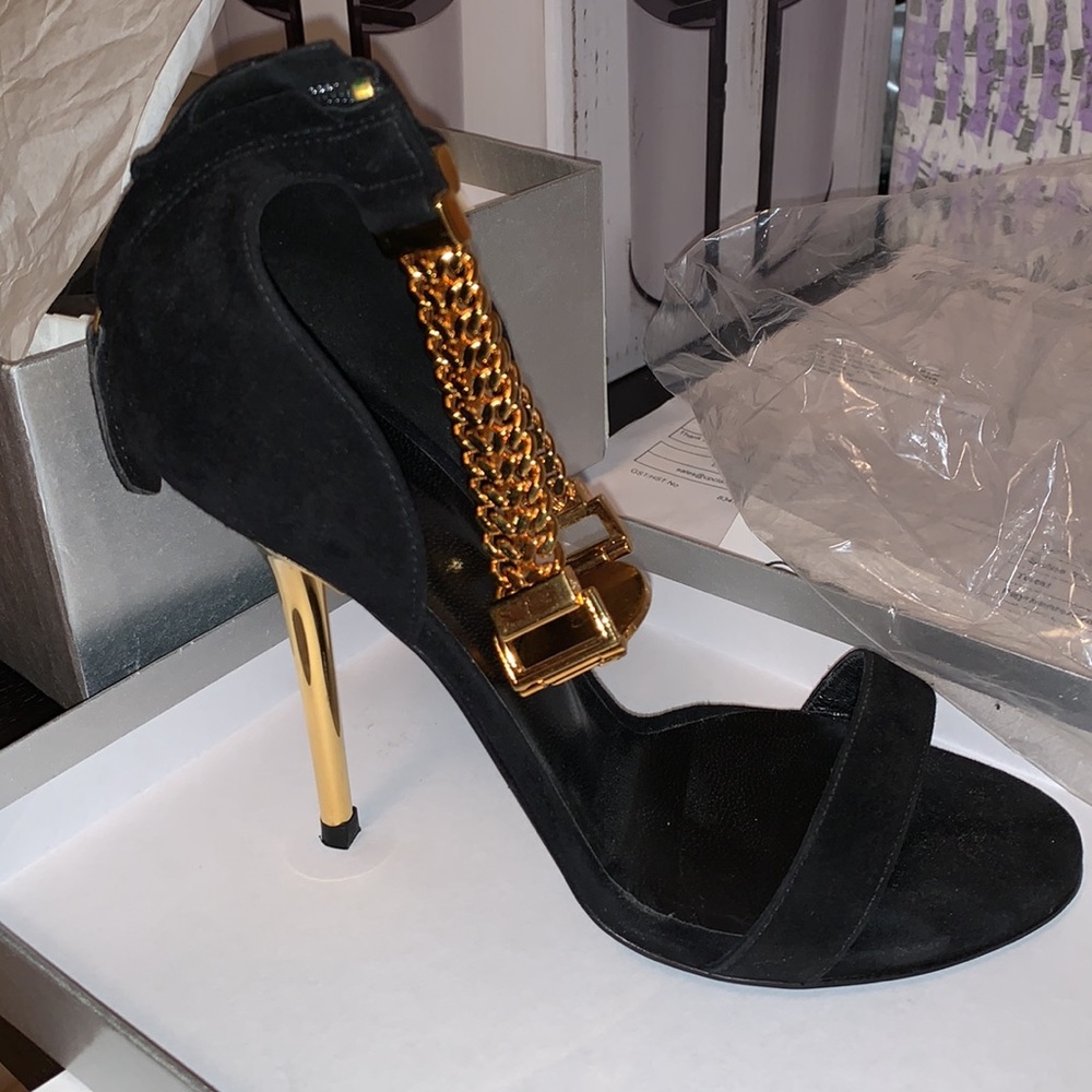 Versace Medusa Gold Chain Strap Heels Authentic Versace Shoes, Sandals , Heels - Picture 6 of 10